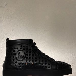 Black studded christian louboutin